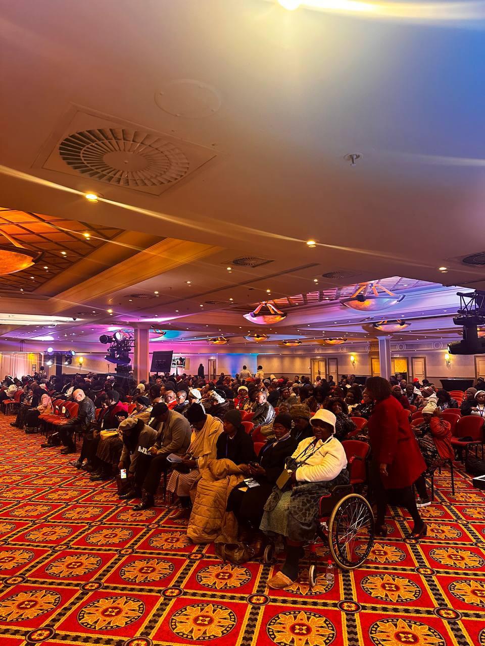 Audience and stage program at the Johannesburg conference.