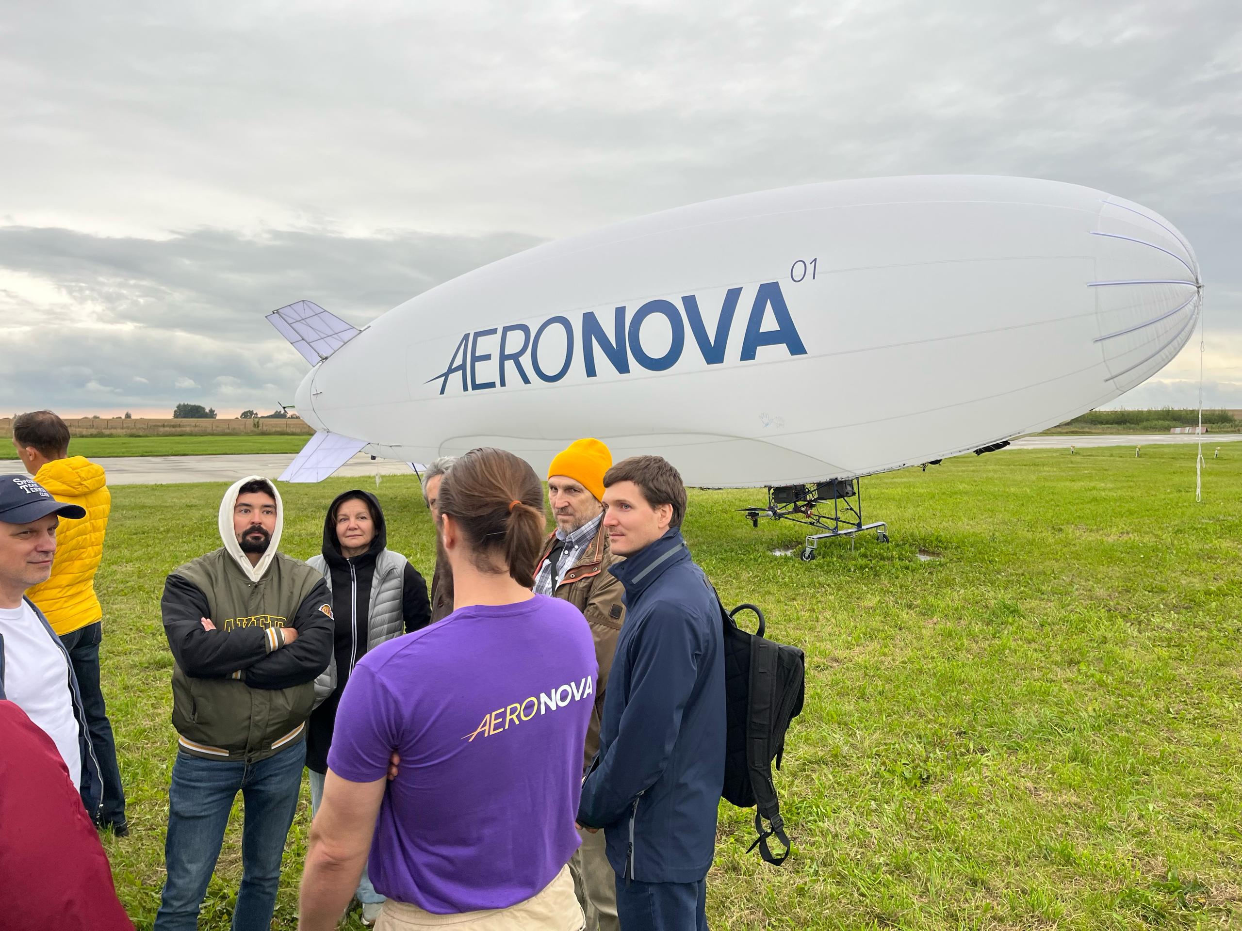 AERONOVA team with NOVA-01 at the airfield · field operations