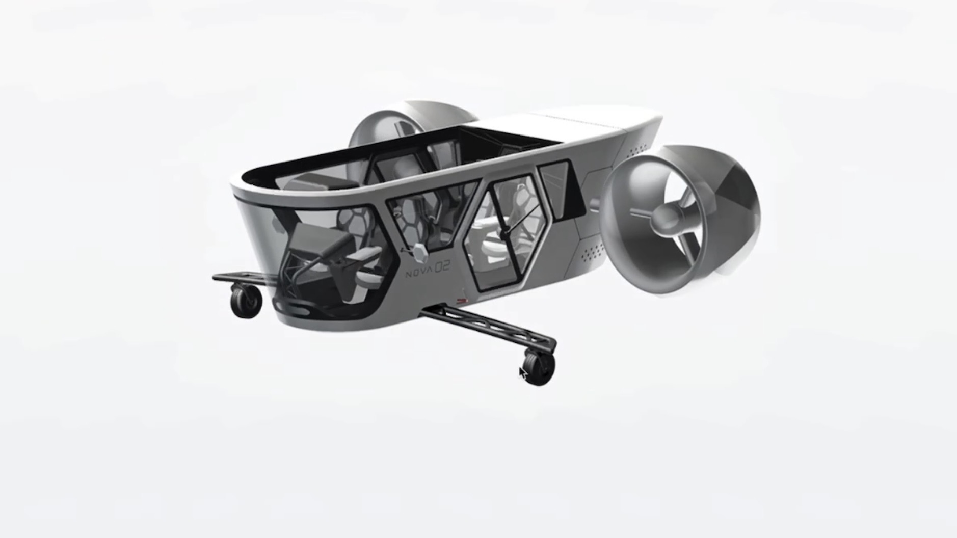 NOVA-2 gondola · 3D render with side-mounted ducted fans