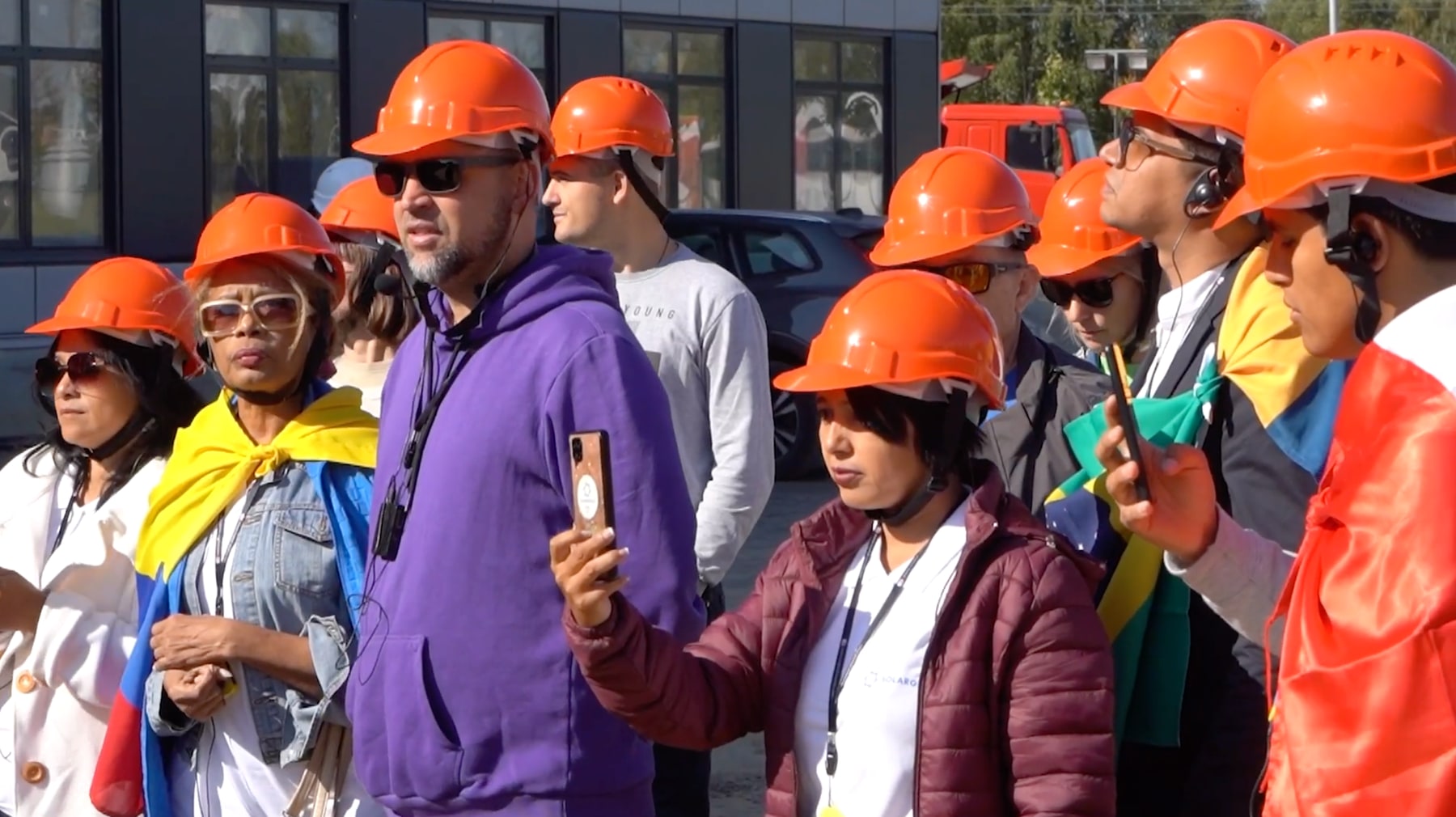 International delegations at the Sovelmash site ahead of the SOLARGROUP 2023 conference.
