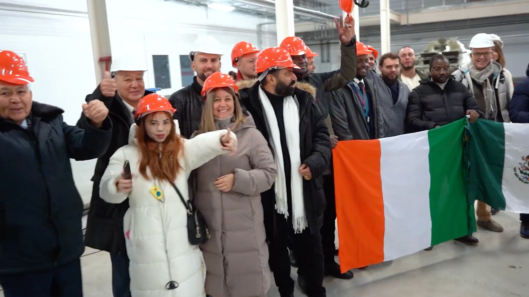 International partners inside Sovelmash PKTB during the November 2023 visit.