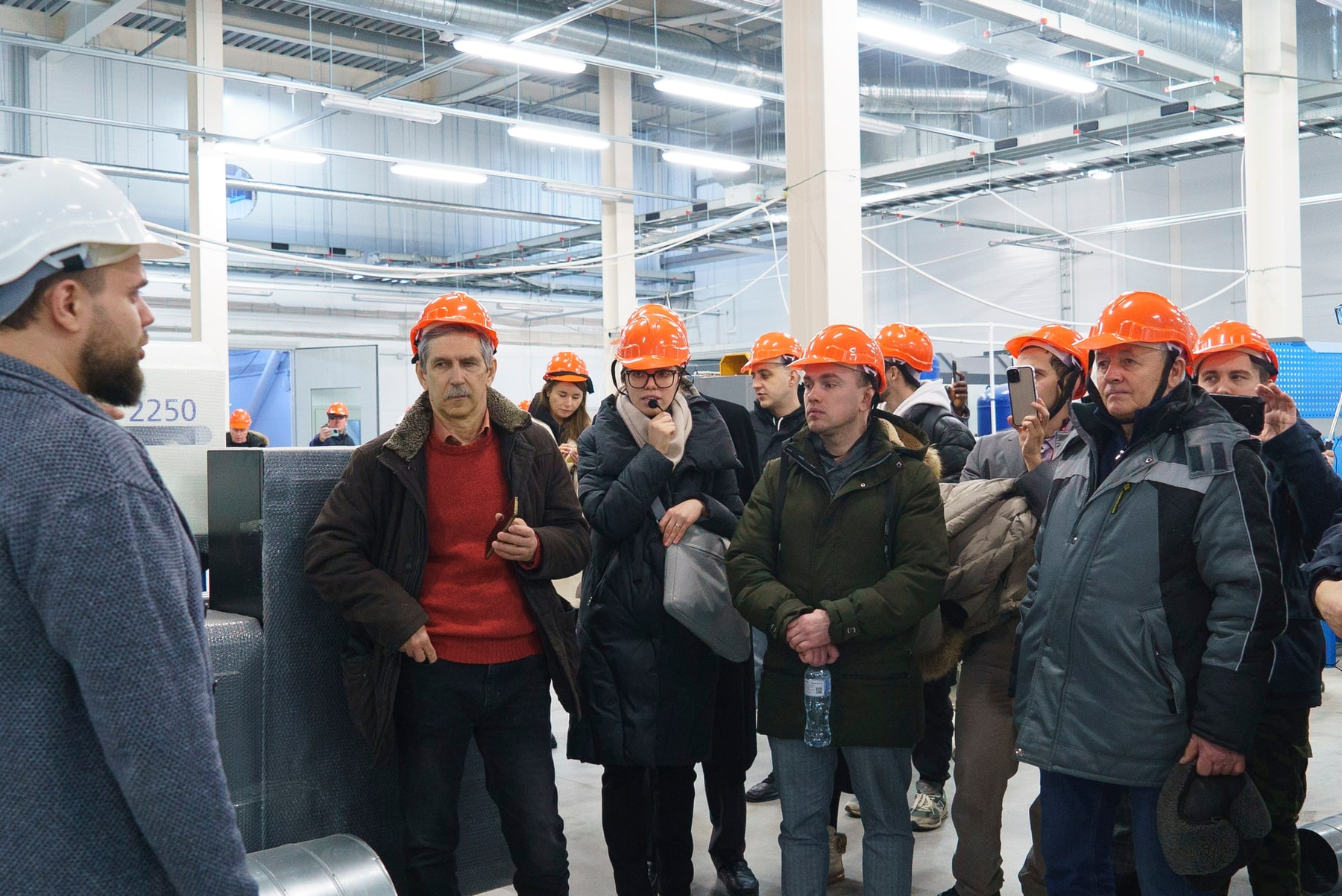On-site briefing inside Sovelmash PKTB during the investor and partner visit.