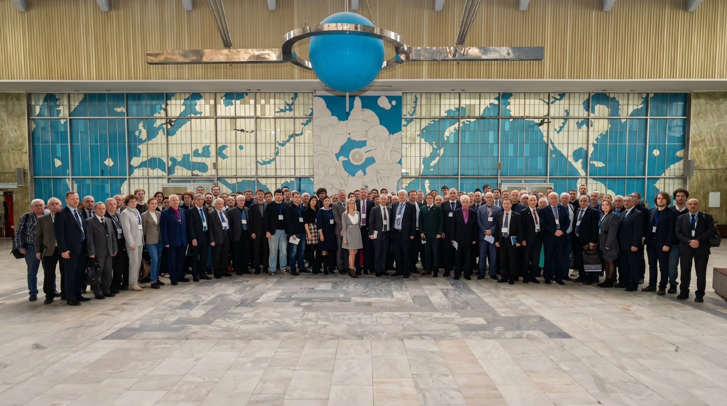 Zhukovsky Readings · April 2026 · joint group photo after AERONOVA presentations